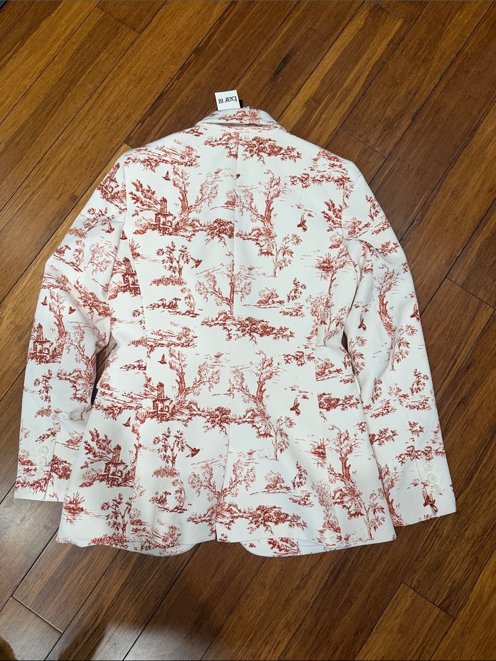NWT Bar III Cream Blazer with Rust Toile created for Macys size 2 - Picture 3 of 3